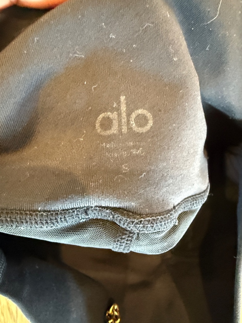 ALO Yoga Black Biker Shorts with Mesh Underneath - Picture 2 of 4